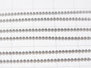 Silver925 Ball Chain 1.2mm Rhodium Plated [38cm][40cm][45cm][50cm] Necklace 1pc