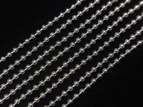 Silver 925 Ball Chain 1.5mm Rhodium Plated [40cm][45cm][50cm] Necklace 1pc