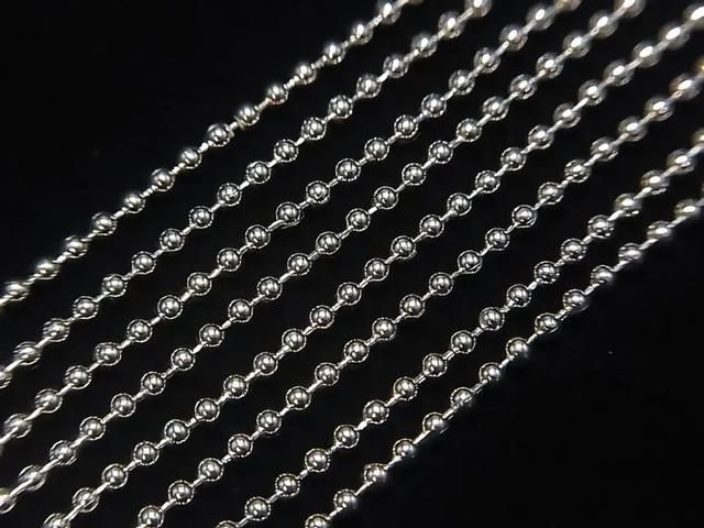 Silver 925 Ball Chain 1.5mm Rhodium Plated [40cm][45cm][50cm][60cm] Necklace 1pc