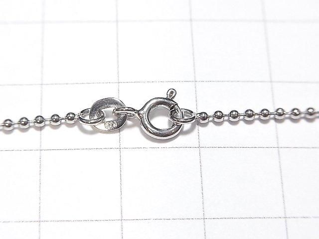 Silver 925 Ball Chain 1.5mm Rhodium Plated [40cm][45cm][50cm] Necklace 1pc