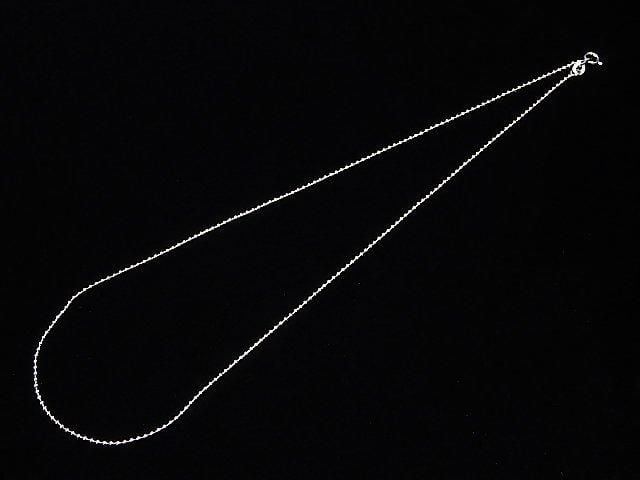 Silver 925 Ball Chain 1.5mm Rhodium Plated [40cm][45cm][50cm] Necklace 1pc