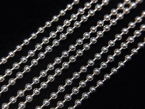 Silver 925 Ball Chain 1.8mm Rhodium Plated [40cm][45cm] Necklace 1pc