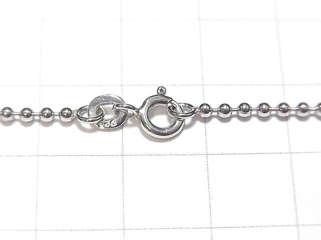 Silver 925 Ball Chain 1.8mm Rhodium Plated [40cm][45cm] Necklace 1pc