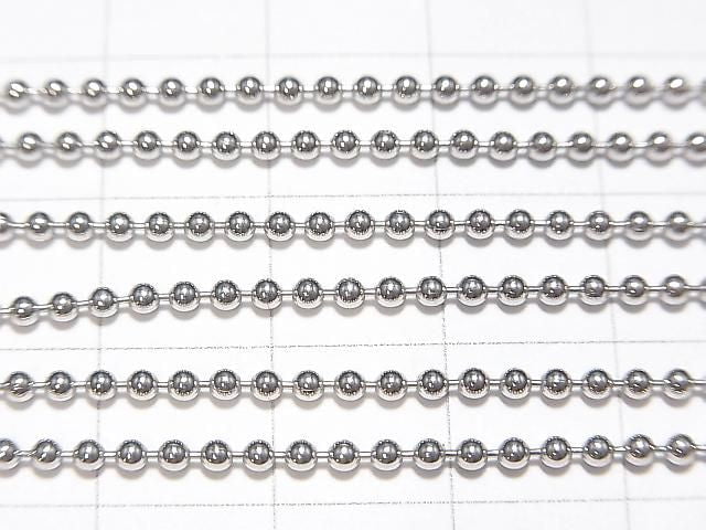 Silver 925 Ball Chain 1.8mm Rhodium Plated [40cm][45cm] Necklace 1pc