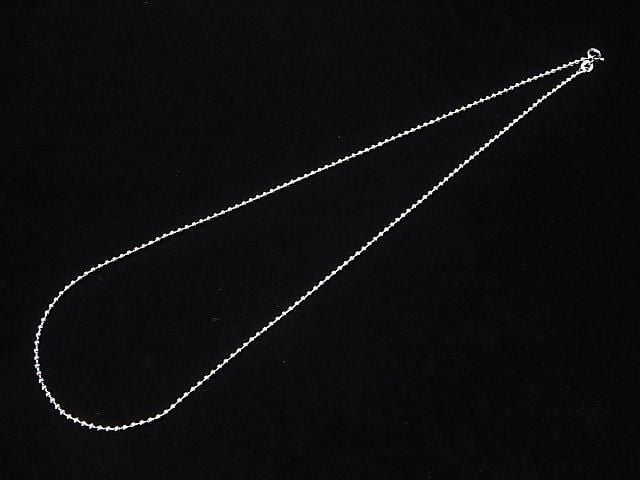 Silver 925 Ball Chain 2mm Rhodium Plated [40cm][45cm] Necklace 1pc