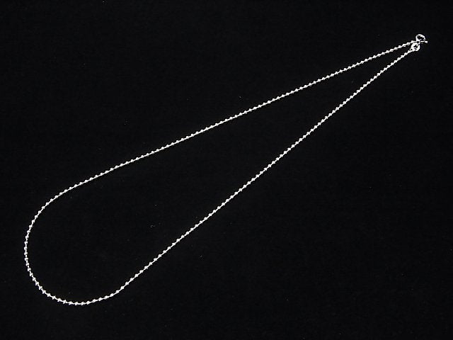 Silver925 Ball Chain 2mm Rhodium Plated [40cm][45cm] Necklace 1pc