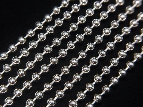 Silver 925 Ball Chain 2.3mm Rhodium Plated [40cm][45cm][50cm] Necklace 1pc