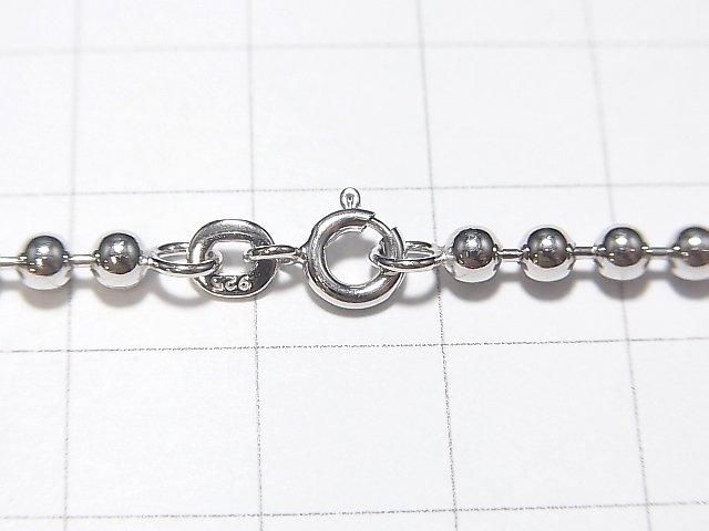 Silver 925 Ball Chain 3mm Rhodium Plated [50cm][60cm] Necklace 1pc