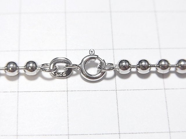 Silver925 Ball Chain 3mm Rhodium Plated [50cm][60cm] Necklace 1pc