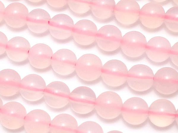 Sakura Pink Color Chalcedony Round 6mm 1strand beads (aprx.15inch / 36cm)