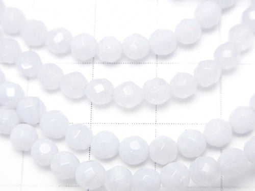 1strand $11.79! Blue Lace Agate AAA--AA++ 32Faceted Round 4mm 1strand beads (aprx.15inch/38cm)