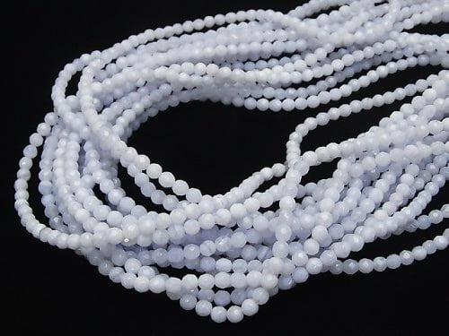 1strand $11.79! Blue Lace Agate AAA--AA++ 32Faceted Round 4mm 1strand beads (aprx.15inch/38cm)