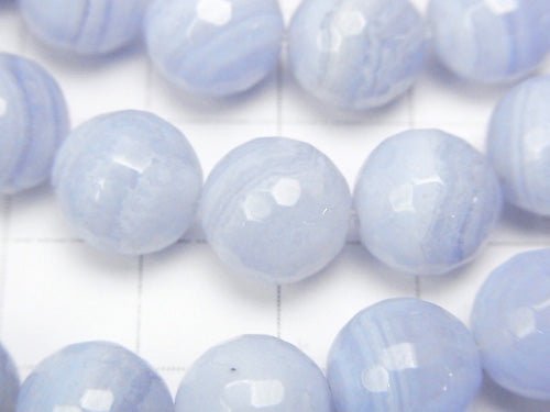 Blue Lace Agate AAA 128Faceted Round 10mm 1/4 or 1strand beads (aprx.15inch/38cm)