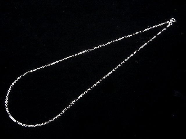Chaîne Rolo Argent 925 2.0mm Plaqué Rhodium [38cm][40cm][45cm][50cm][60cm] Collier 1pc