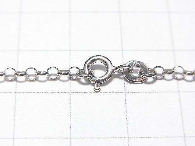 Silver925 Rolo Chain 2.5mm Rhodium Plated [40cm][45cm][50cm][60cm] Necklace 1pc
