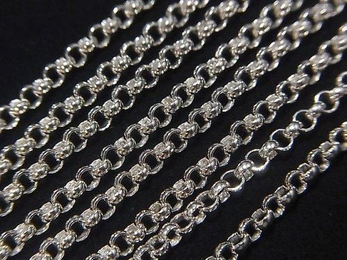 Silver925 Rolo Chain 2.7mm Rhodium Plated [38cm][40cm][45cm][50cm][60cm] Necklace 1pc