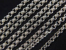 Silver925 Rolo Chain 2.7mm Rhodium Plated [38cm][40cm][45cm][50cm][60cm] Necklace 1pc