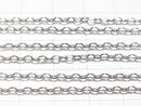 Silver925 Long Rolo Chain 2mm Rhodium Plated [40cm][45cm][50cm][60cm] Necklace 1pc