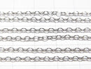 Silver925 Long Rolo Chain 2mm Rhodium Plated [40cm][45cm][50cm][60cm] Necklace 1pc