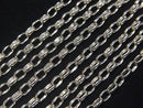 Silver925 Long Rolo Chain 2.5mm Rhodium Plated [40cm][45cm][50cm][60cm] Necklace 1pc