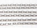 Silver925 Long Rolo Chain 2.5mm Rhodium Plated [40cm][45cm][50cm][60cm] Necklace 1pc