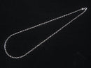 Silver925 Long Rolo Chain 2.5mm Rhodium Plated [40cm][45cm][50cm][60cm] Necklace 1pc