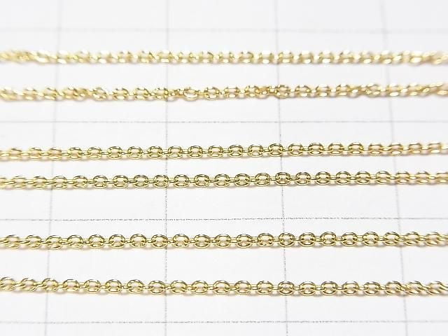 Silver925 Cable Chain 1.1mm 18KGP [38cm][40cm][45cm][50cm][60cm][75cm] Necklace 1pc