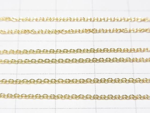 Silver925 Cable Chain 1.1mm 18KGP [38cm][40cm][45cm][50cm][60cm][75cm] Necklace 1pc
