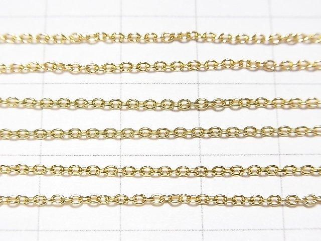 Silver925  Cable Chain  1.3mm 18KGP [18cm][38cm][40cm][45cm][50cm][60cm][75cm] 1pc