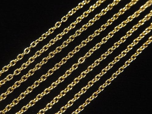 Silver925  Cable Chain  1.5mm 18KGP [18cm][40cm][45cm][50cm][60cm] 1pc