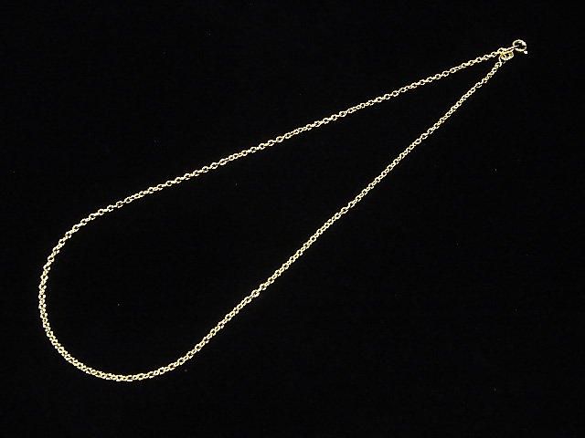 Collier chaîne câble en argent 925, plaqué or 18 carats, 2 mm [38cm][40cm][45cm][50cm][60cm] 1 pièce