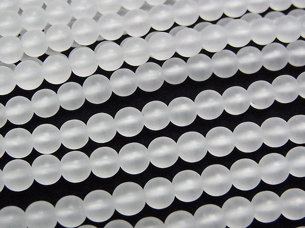 Frosted Crystal Quartz Gemstone Beads