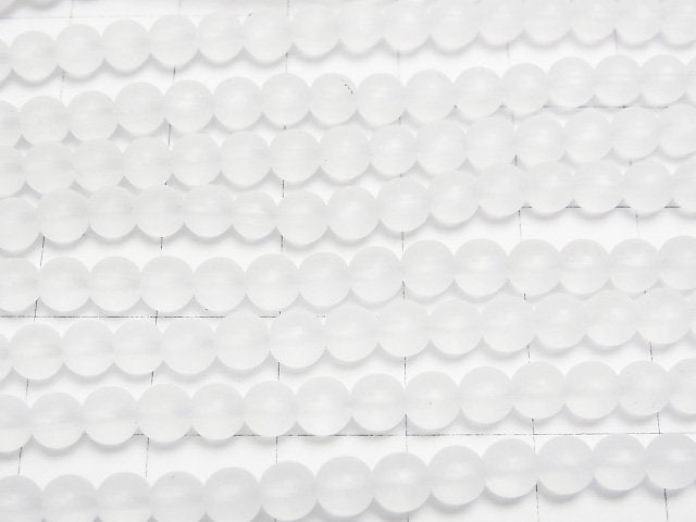 Frosted Quartz AAA Round 4mm 1strand beads (aprx.15inch/37cm)