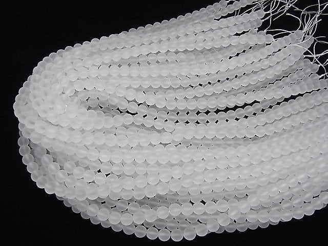 [Video]Frosted Quartz AAA Round 6mm 1strand beads (aprx.15inch/37cm)