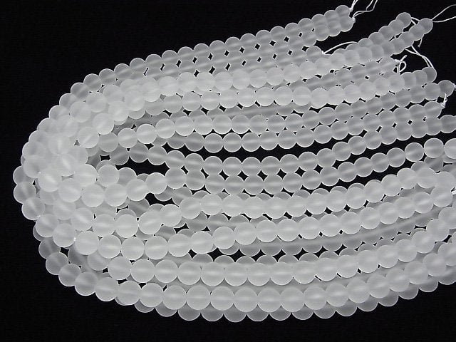 [Video]Frosted Quartz AAA Round 8mm 1/4 or 1strand beads (aprx.15inch/37cm)