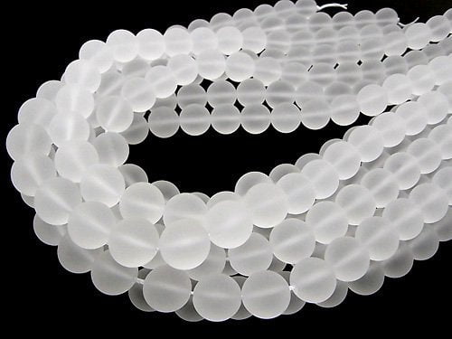 Frosted Quartz AAA Round 12mm 1/4 or 1strand beads (aprx.15inch/36cm)