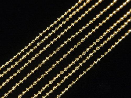 Silver925 Ball Chain 1mm 18KGP [40cm][45cm][50cm] Necklace 1pc
