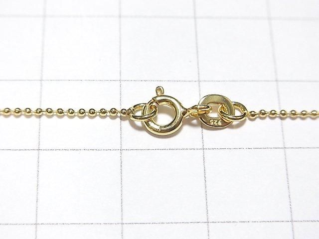 Silver 925 Ball Chain 1mm 18KGP [40cm][45cm][50cm] Necklace 1pc