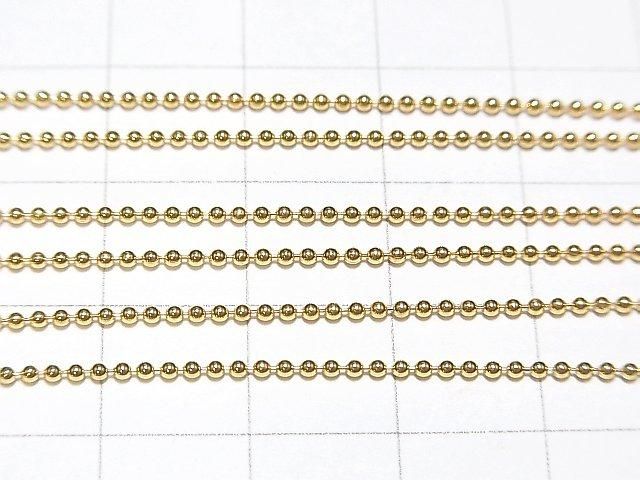 Silver 925 Ball Chain 1.2mm 18KGP [38cm][40cm][45cm][50cm] Necklace 1pc
