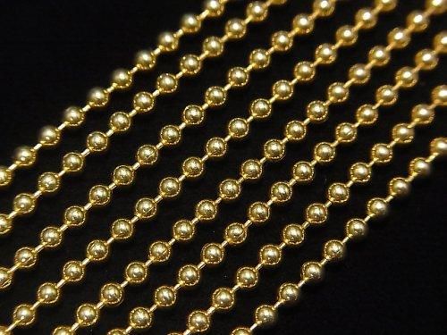 Silver 925 Ball Chain 2mm 18KGP [38cm][40cm][45cm] Necklace 1pc