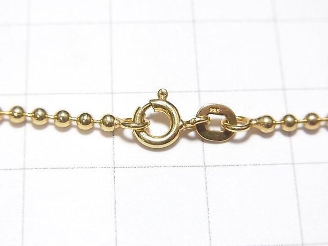Silver 925 Ball Chain 2mm 18KGP [38cm][40cm][45cm] Necklace 1pc