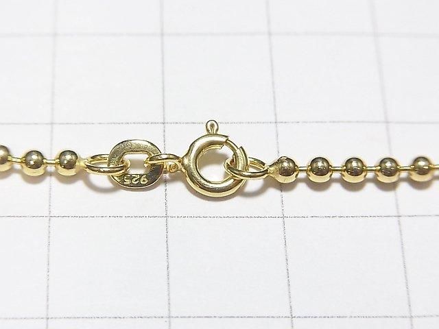 Silver 925 Ball Chain 2.3mm 18KGP [38cm][40cm][45cm][50cm] Necklace 1pc
