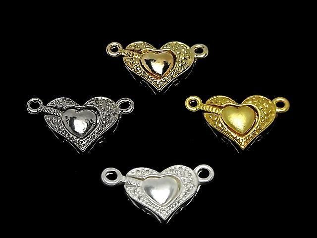 Metal Clasp Magnetic Heart 17x15mm 2pcs