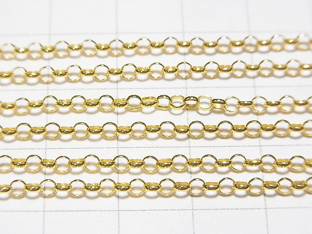 Silver925 Rolo Chain 2.5mm 18KGP [40cm][45cm][50cm][60cm] Necklace 1pc