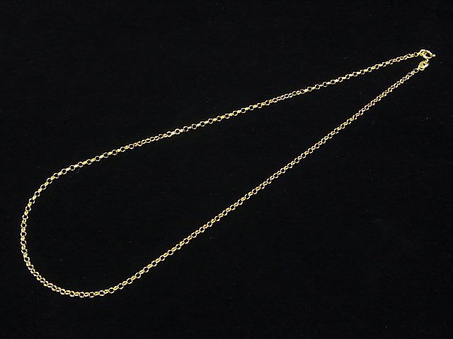 Silver925 Rolo Chain 2.5mm 18KGP [40cm][45cm][50cm][60cm] Necklace 1pc