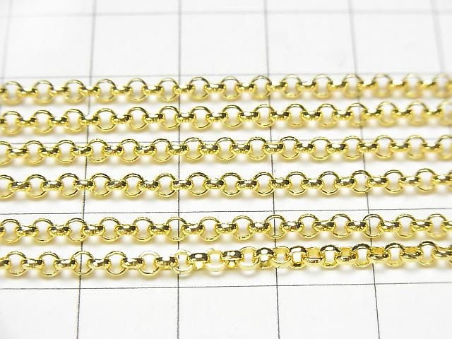 Silver925 Rolo Chain 2.7mm 18KGP [40cm][45cm][50cm][60cm] Necklace 1pc
