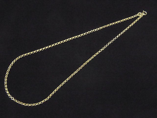 New Size! Silver925 Rolo Chain 2.7mm 18KGP [40cm][45cm][50cm][60cm] Necklace 1pc