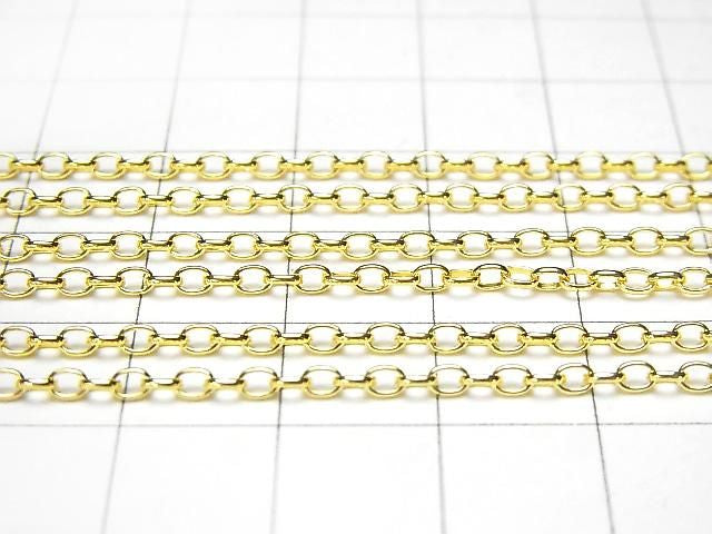 S925純銀長版rolo項鍊 2mm 18KGP [38cm][40cm][45cm][50cm][60cm] 項鍊 1入