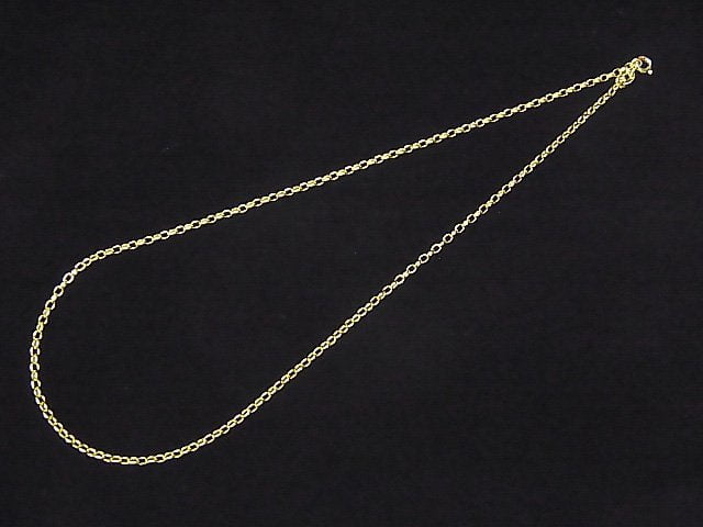 Silver925 Long Rolo Chain Necklace 2mm 18KGP [38cm][40cm][45cm][50cm][60cm] Necklace 1pc