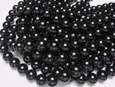 Black Tourmaline AAA Round 16mm 1/4 or 1-strand beads (approx. 15 inches/36 cm)